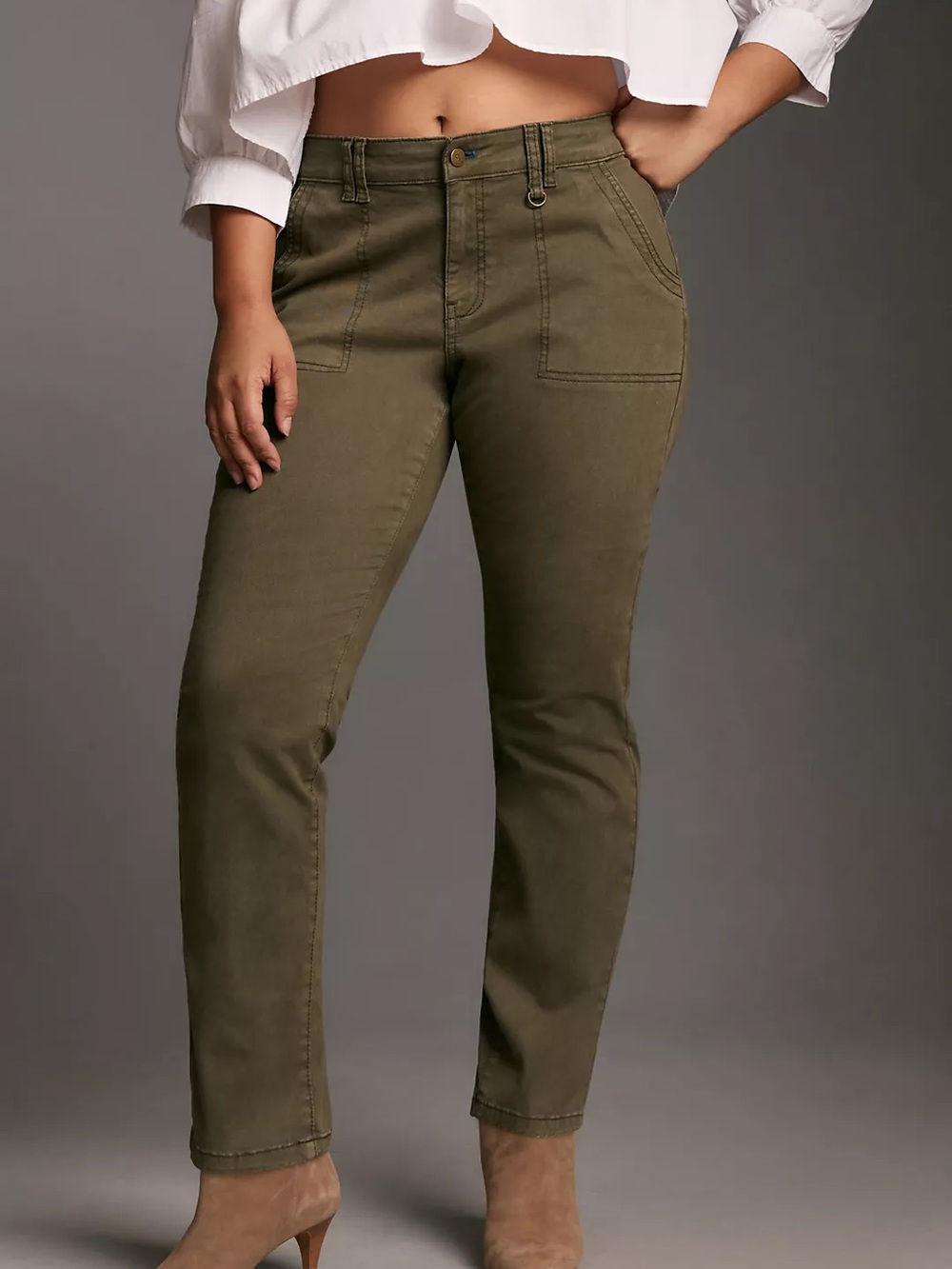 Anthropologie Pilcro Jefferson Utility Pants, Holly